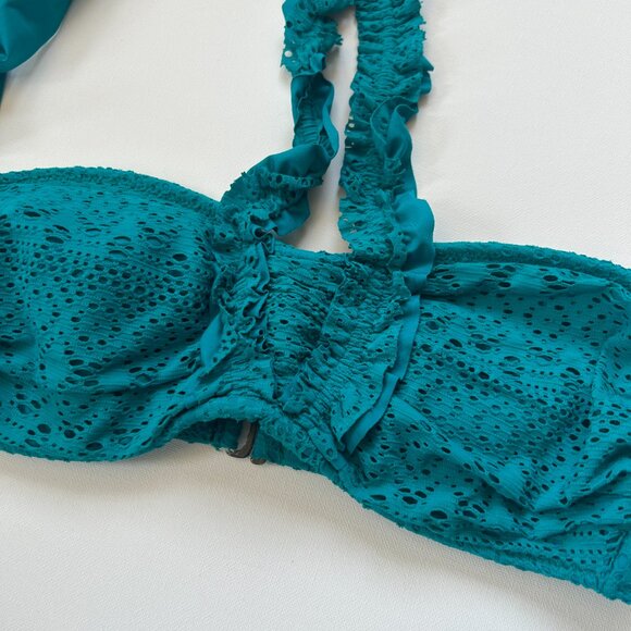 Becca by Rebecca Virtue Turquoise Blue / Teal Two Piece Bikini Swim Suit - Picture 3 of 7